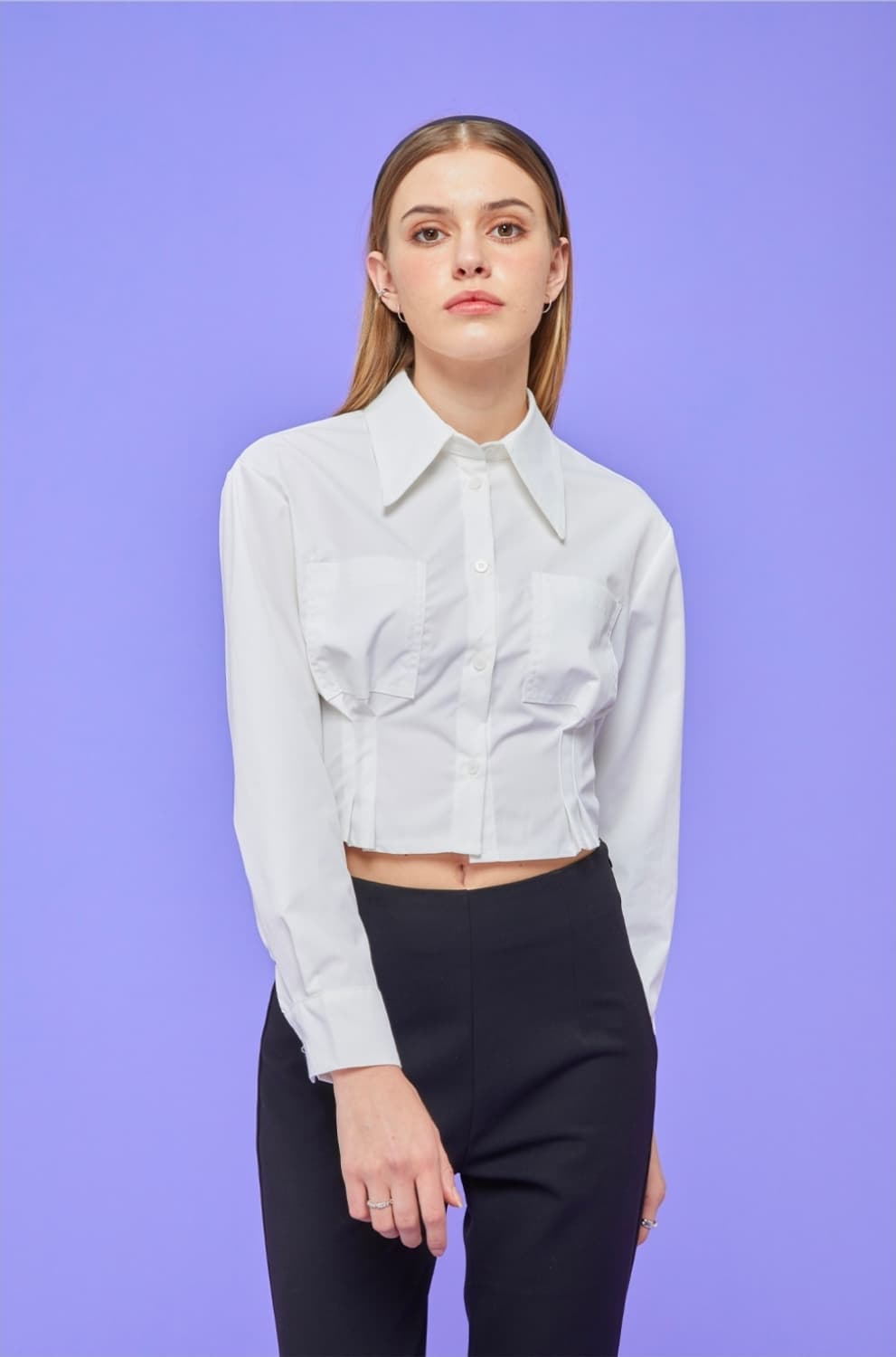 [한지민,레드벨벳 조이,스테이씨 세은,라붐 해인 착용]
WOMEN 크롭 상품이미지1