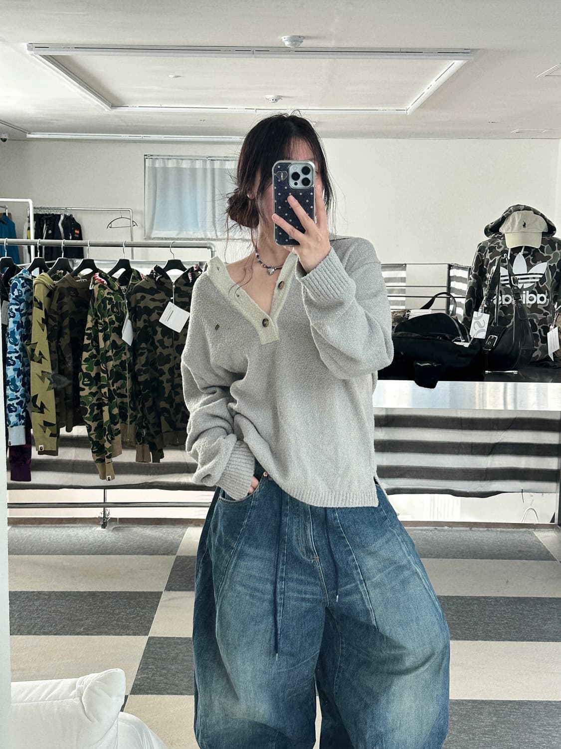 세터 나폴리 울 부클 폴로 니트 상품이미지7