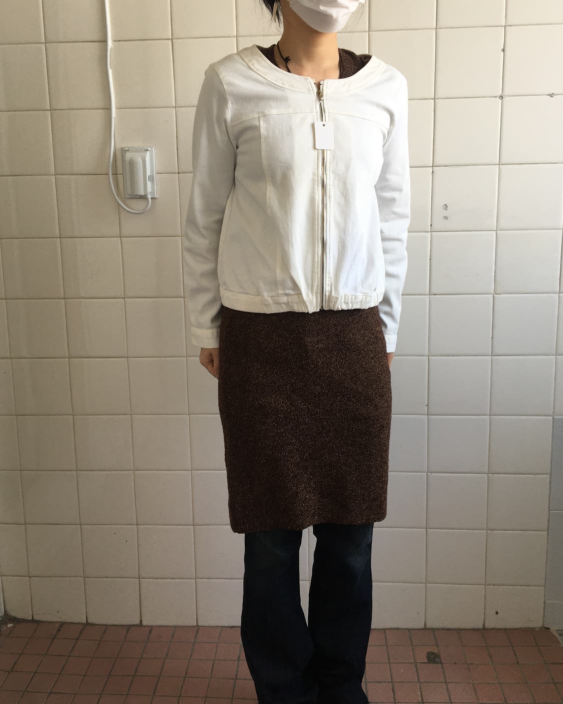 White zip up jackt 상품이미지5