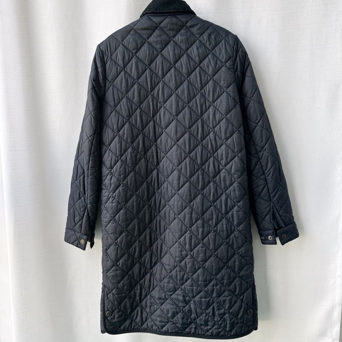 바버 롱 퀼팅 자켓 네이비 UK 10 사이즈(90) 상품이미지8