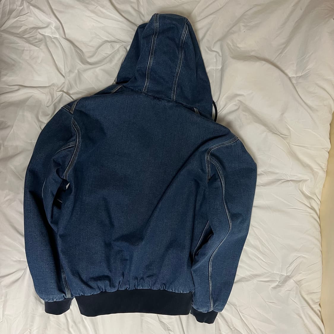 [L] 칼하트wip 액티브 자켓 메이플 데님 블루 스톤 워시드 상품이미지3