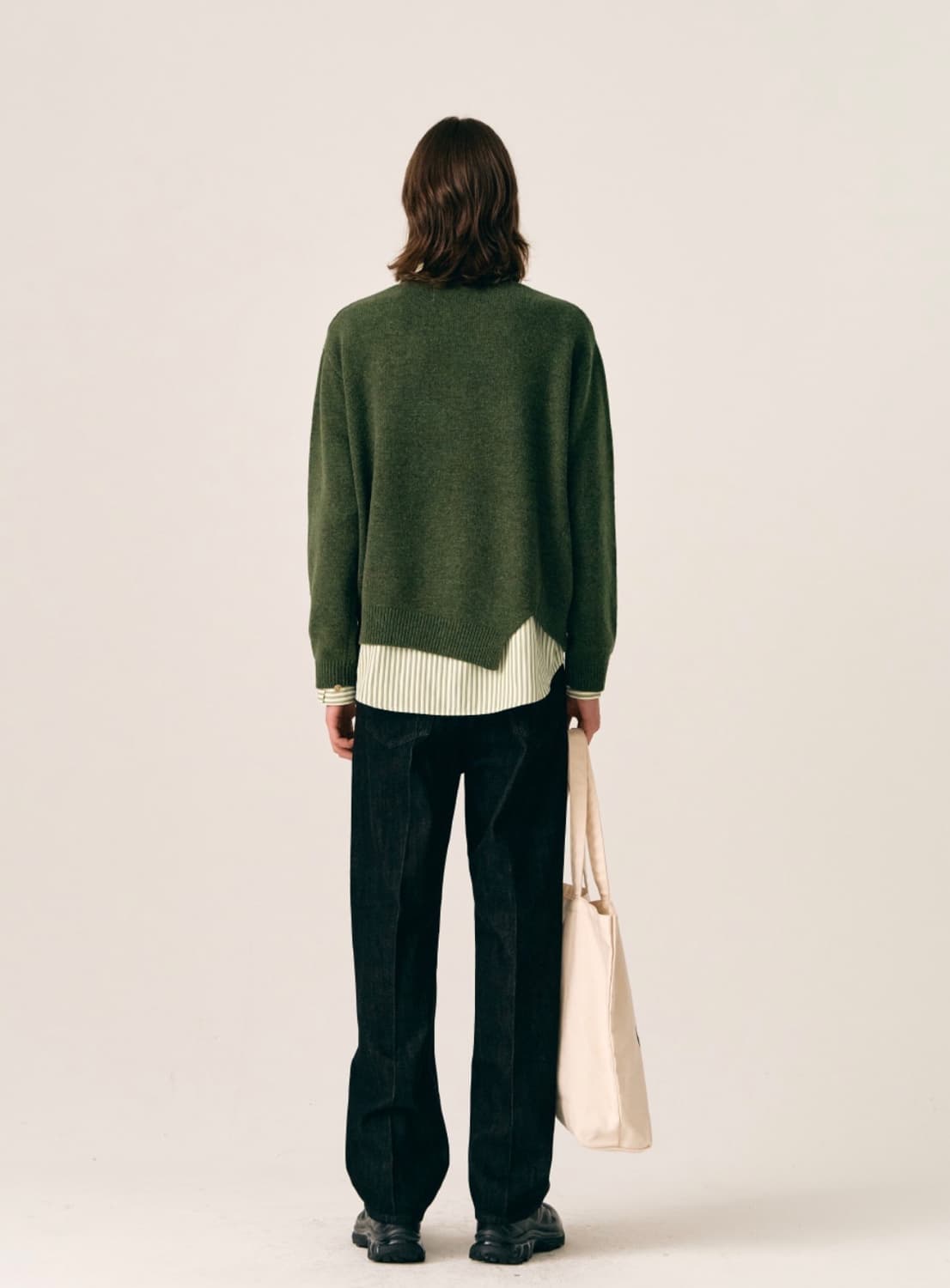 [새상품] 세터 더블린 언발라스 캐시미어 블렌드 니트 올리브 그린 상품이미지5