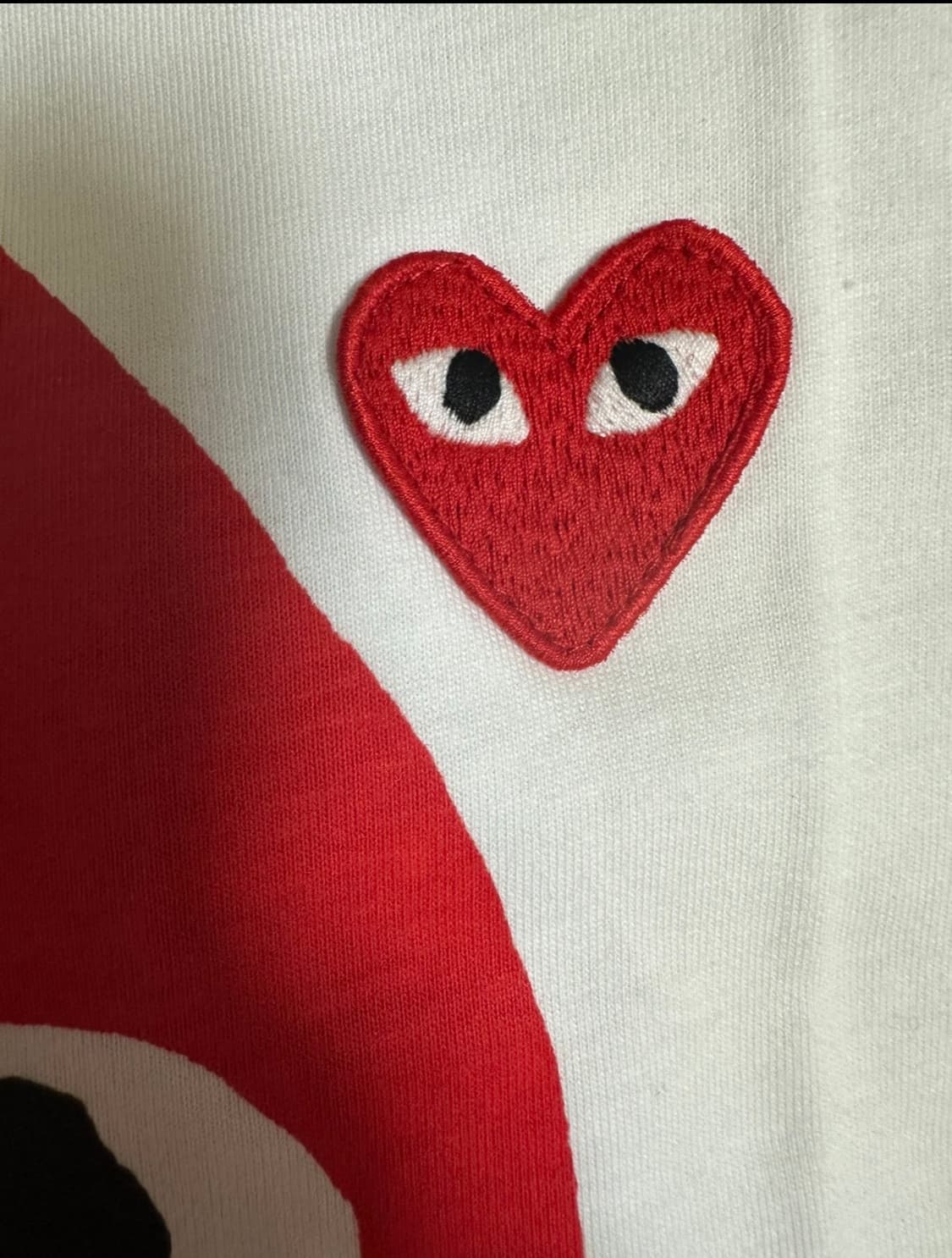 꼼데가르송 도쿄더블 하트 반팔 티셔츠 화이트 XL  상품이미지4
