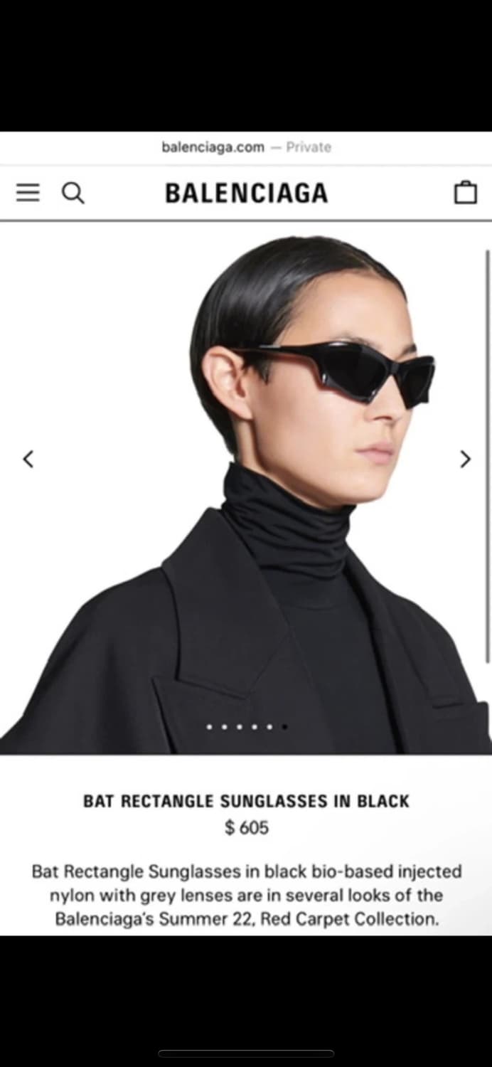 ✨발렌시아가 블랙 bat 선글라스 상품이미지8