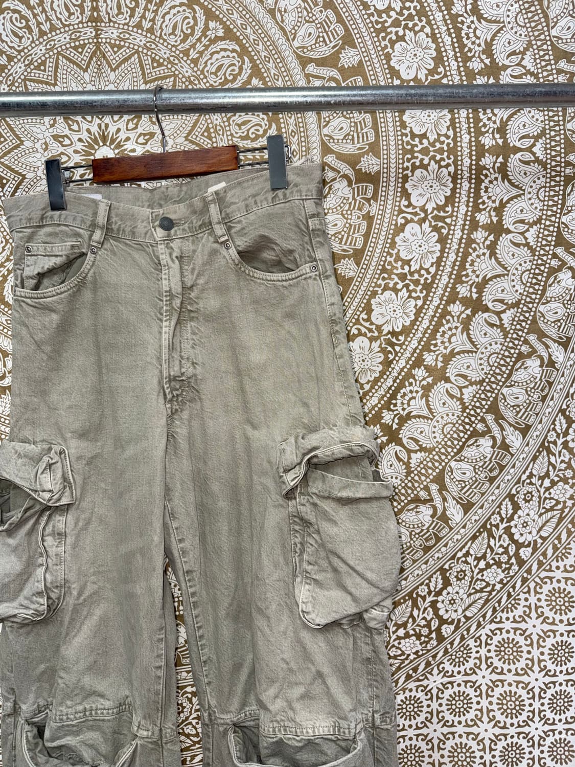 자라 피그먼트 카고 데님팬츠  상품이미지4