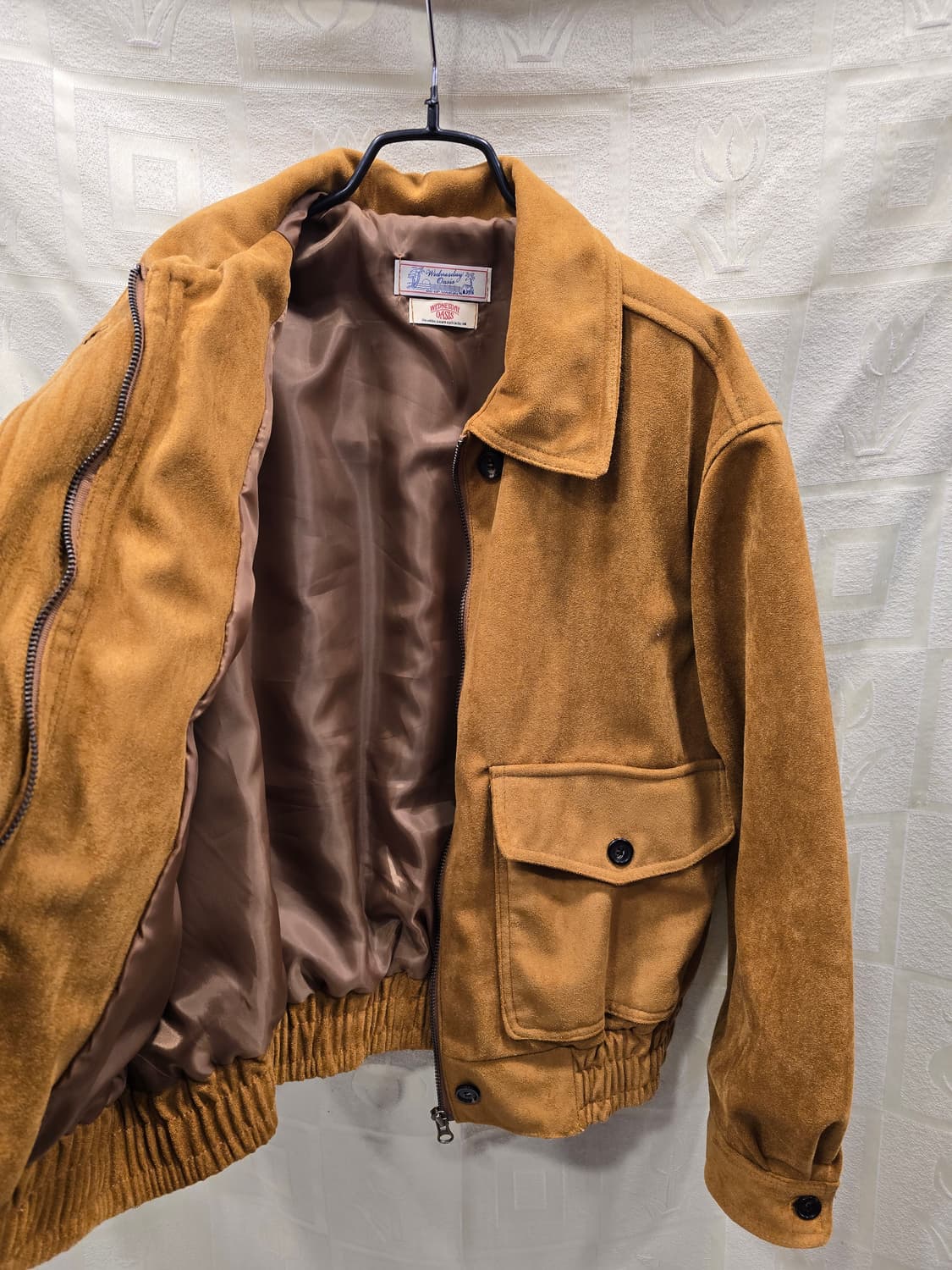 웬즈데이오아시스 스웨이드 프렌치 블루종 자켓 프리사이즈 상품이미지8