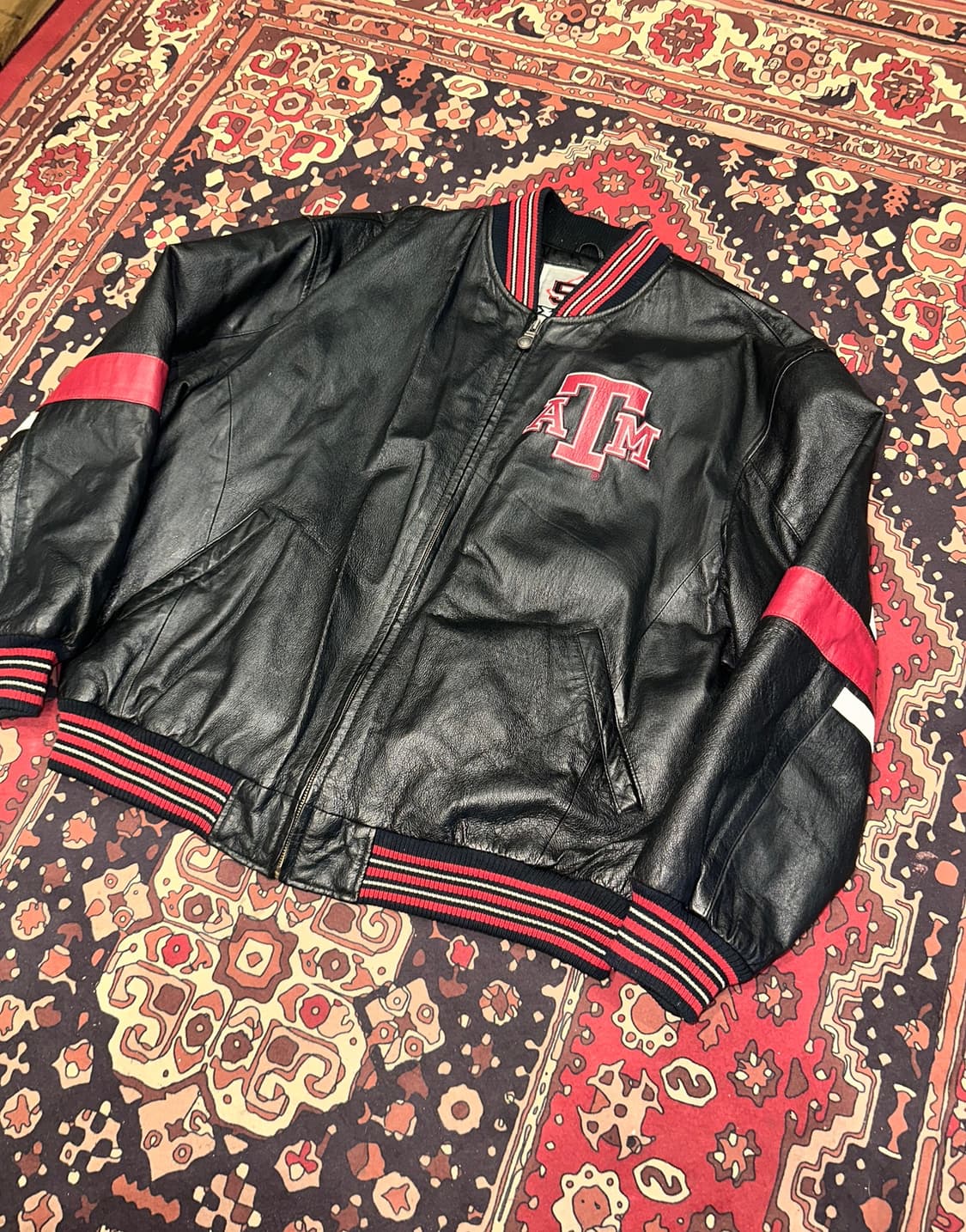 ( XXXL ) 야구점퍼 소가죽자켓 빅사이즈자켓 빈티지가죽자켓 상품이미지2