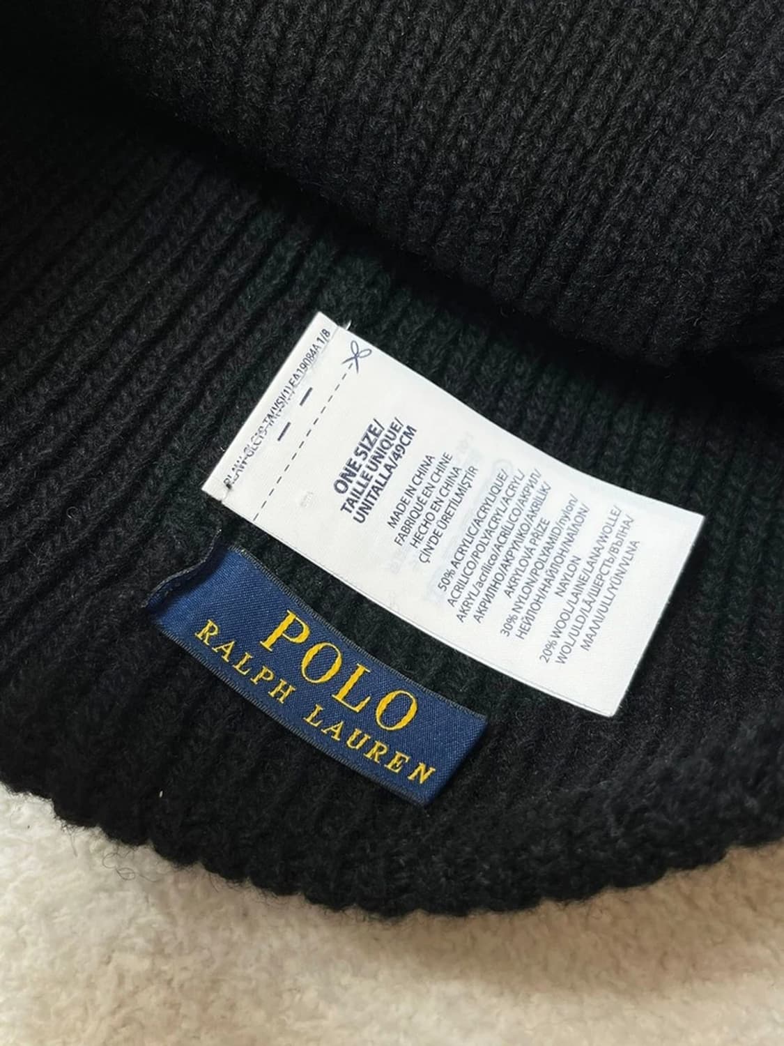 폴로 랄프로렌 시그니처 베어 블랙 비니 A1677 상품이미지4