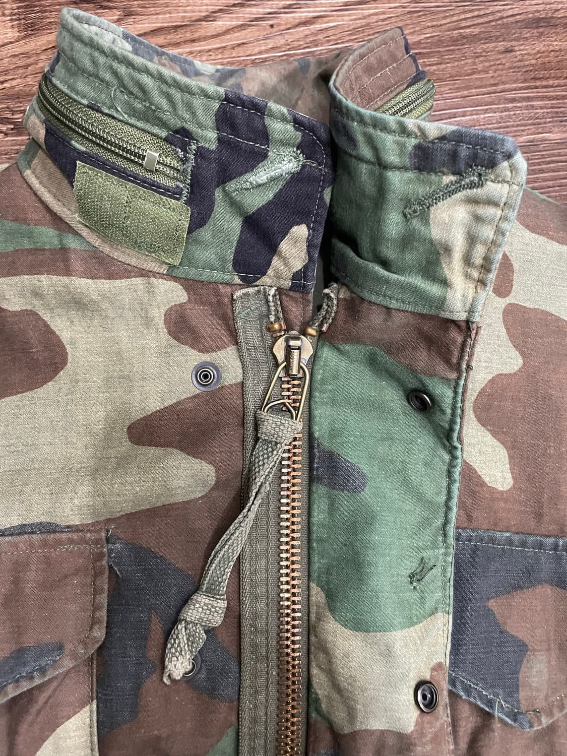 80s 미군 오리지널 M65 우드랜드 필드 자켓 SR 상품이미지8