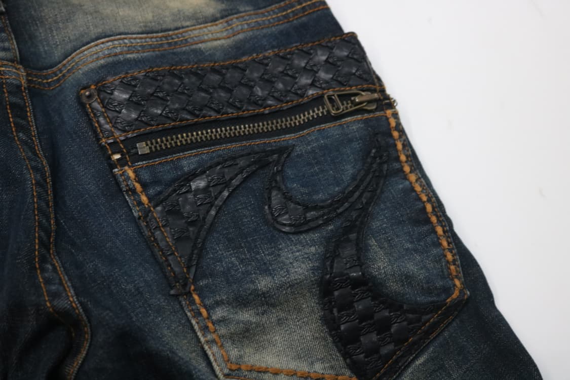 Jukebox 쥬크박스 빈티지 워싱 백포켓 지퍼 디테일 데님 팬츠 상품이미지7