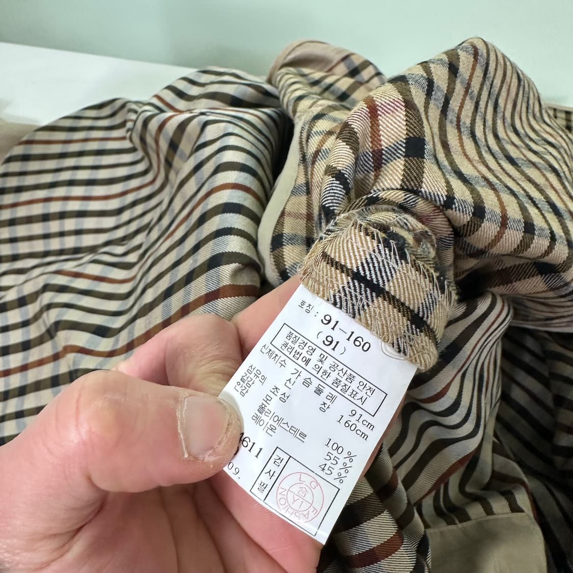 우먼L 닥스우먼 내피탈부착 베이지 더블 트렌치코트 상품이미지9