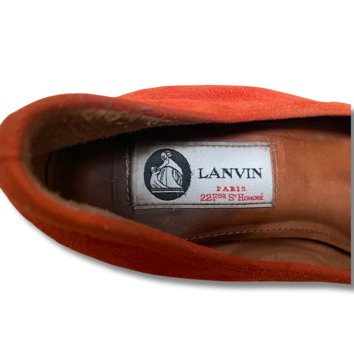 LANVIN Orange 🍊 Suede Block Heel 230 상품이미지4