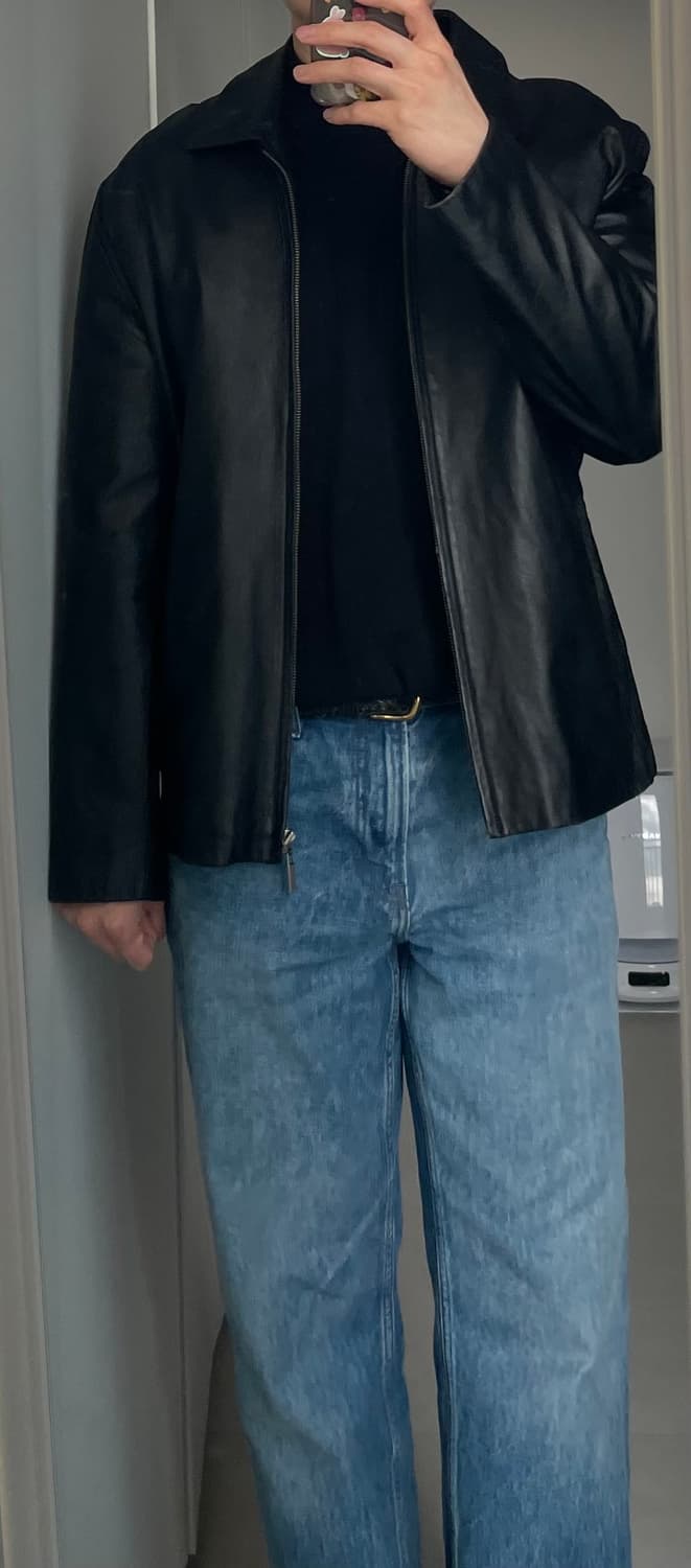 쁘레숑 빈티지 양가죽자켓  가죽자켓 상품이미지8