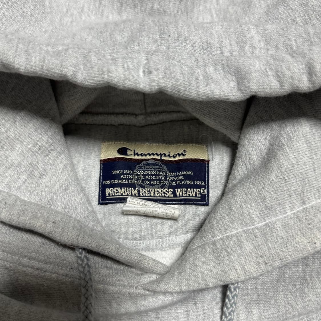 빈티지 00s 챔피온 리버스위브 블랭크 그레이 스웻후드 상품이미지3