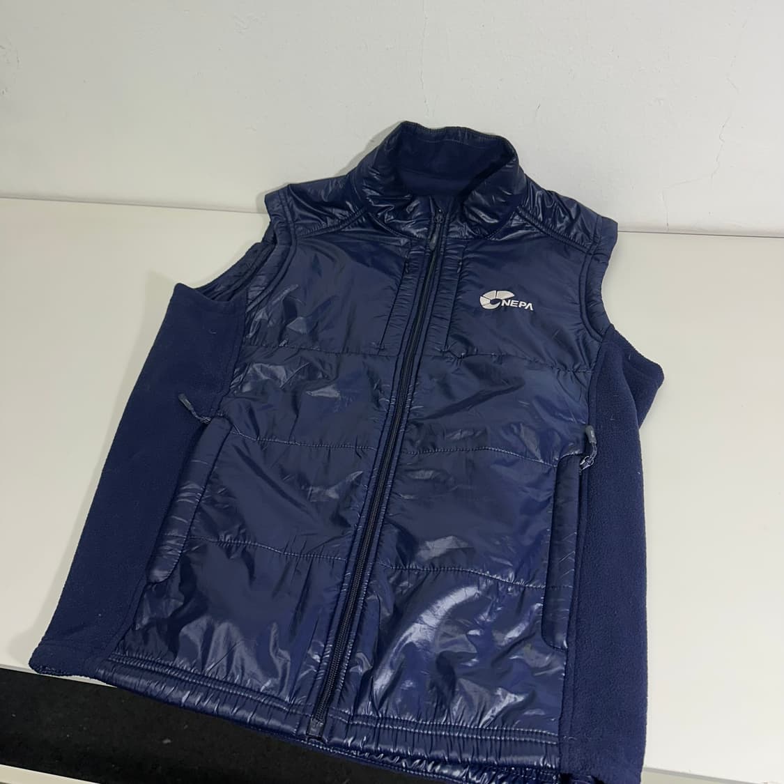 M 네파 네이비 기본로고 폴리 집업자켓 상품이미지1