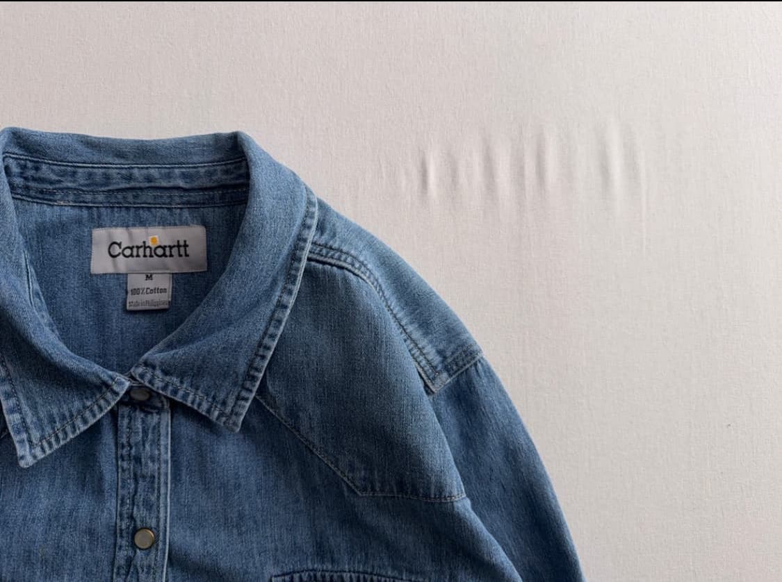 칼하트 리메이크 미디엄블루 웨스턴 데님셔츠 상품이미지3