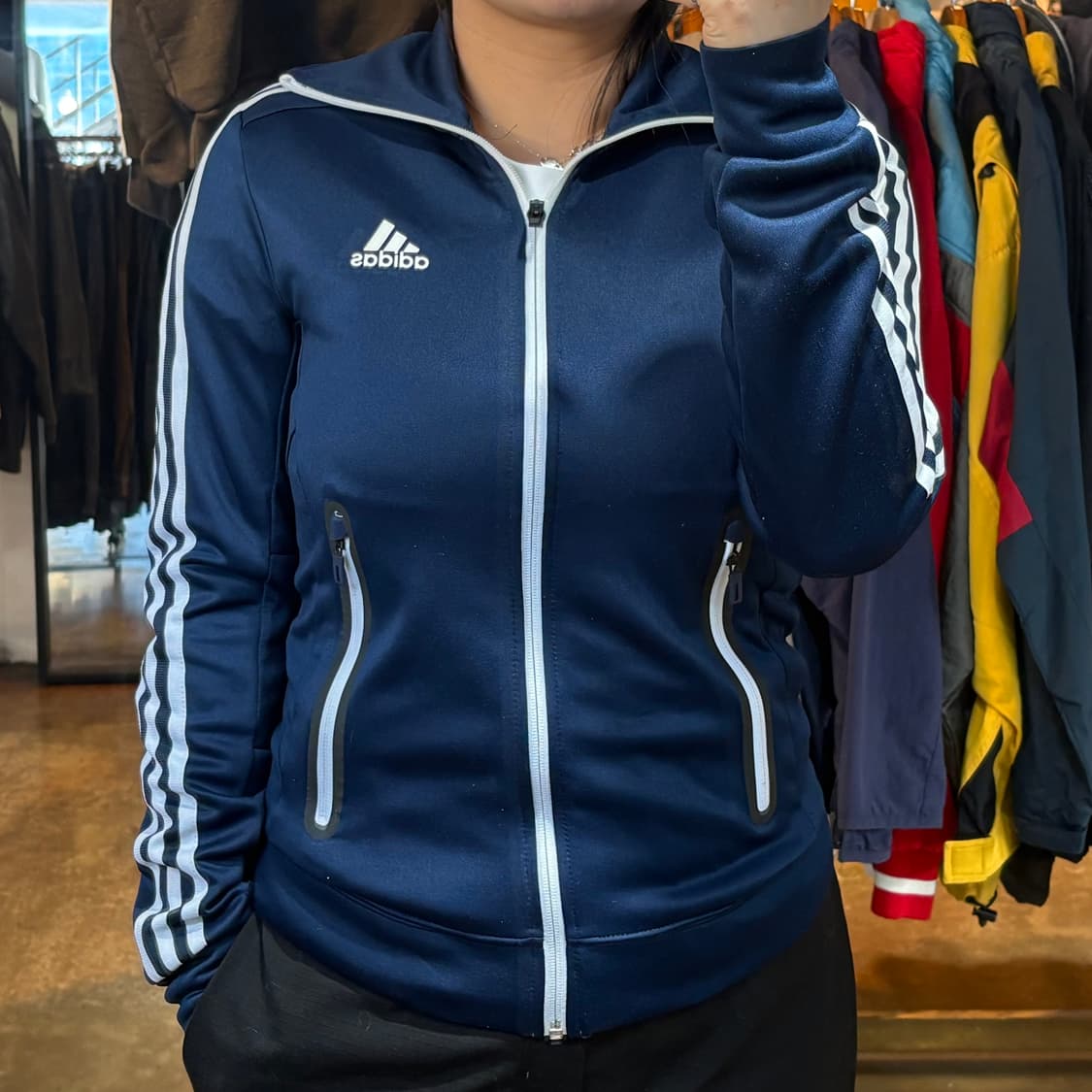 아디다스 사이드라인 네이비 트랙탑 상품이미지1