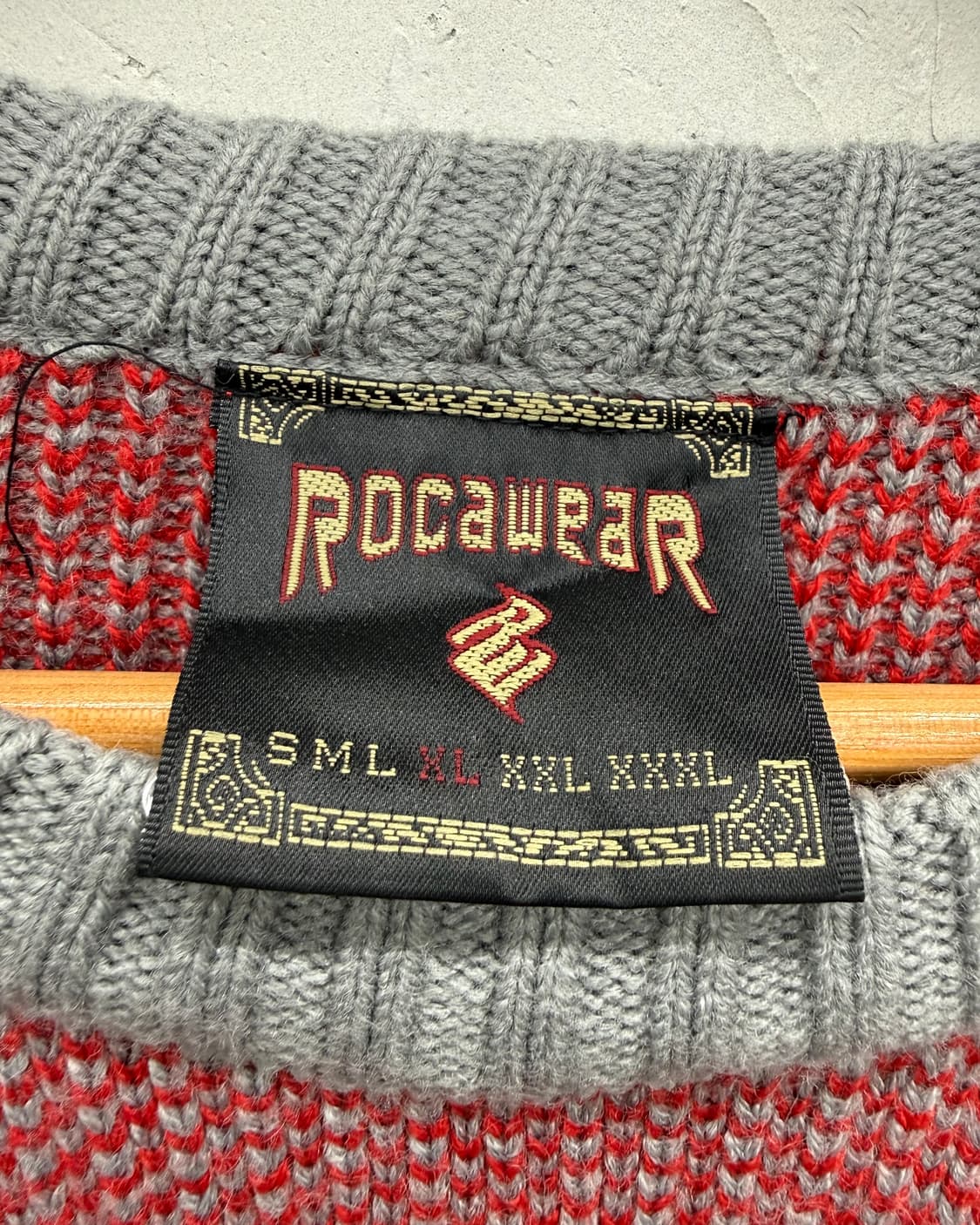 로카웨어 00s 엠브로이더리 오버사이즈 코튼 니트 상품이미지3