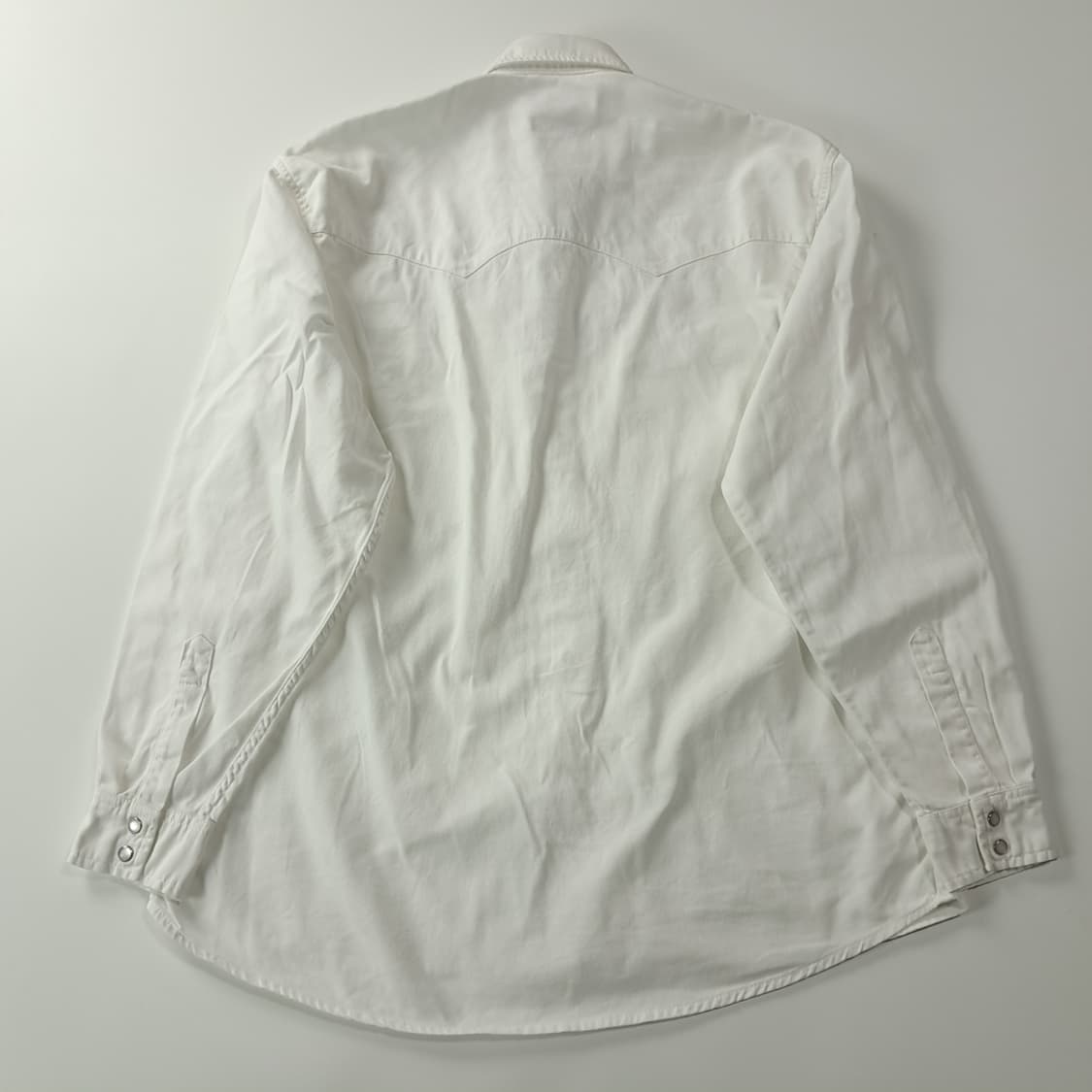 CK163 XL 리 90s 화이트 웨스턴 데님셔츠 남방 상품이미지6