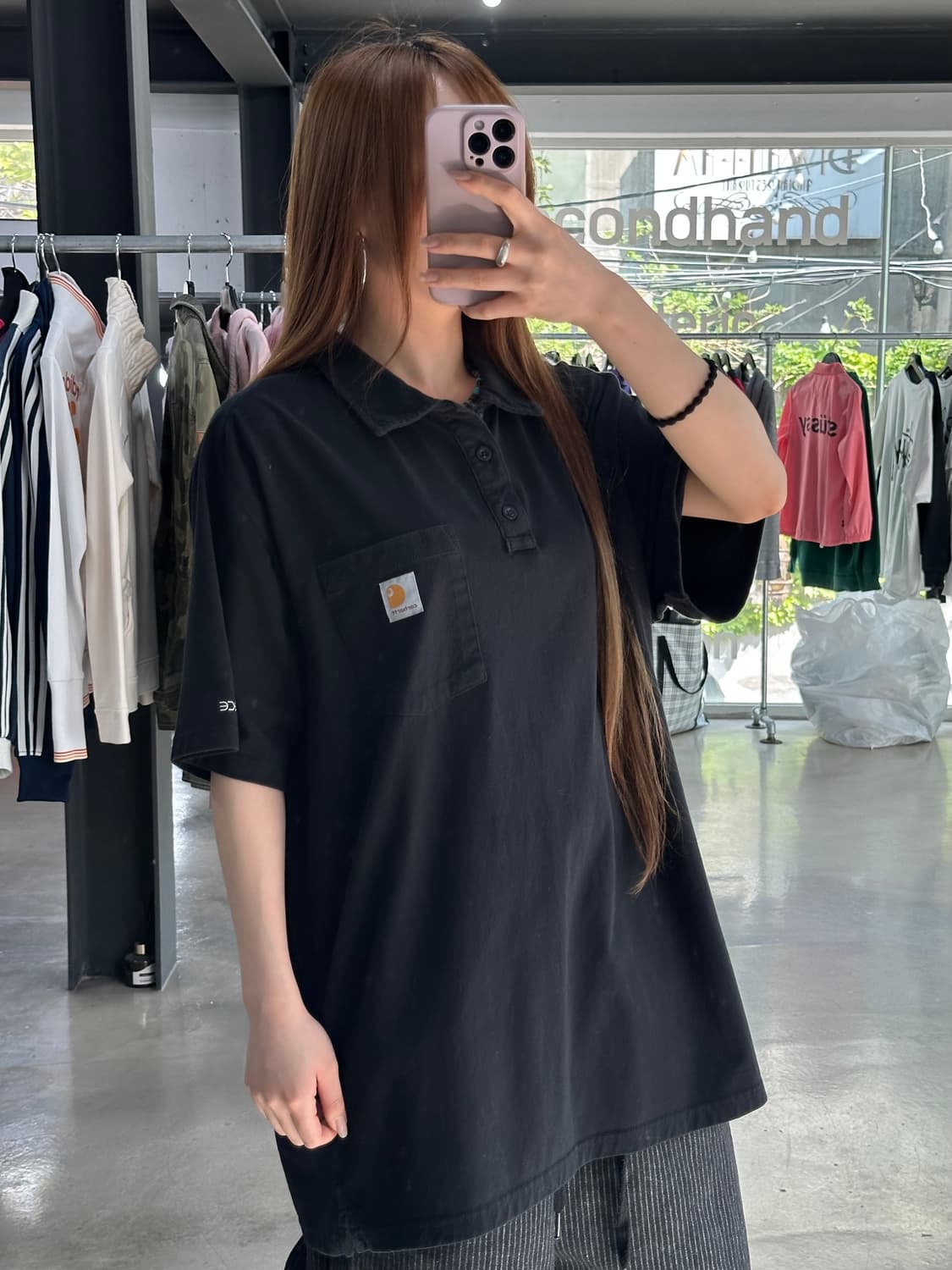 칼하트 포켓 버튼 Pk 반팔티 상품이미지2