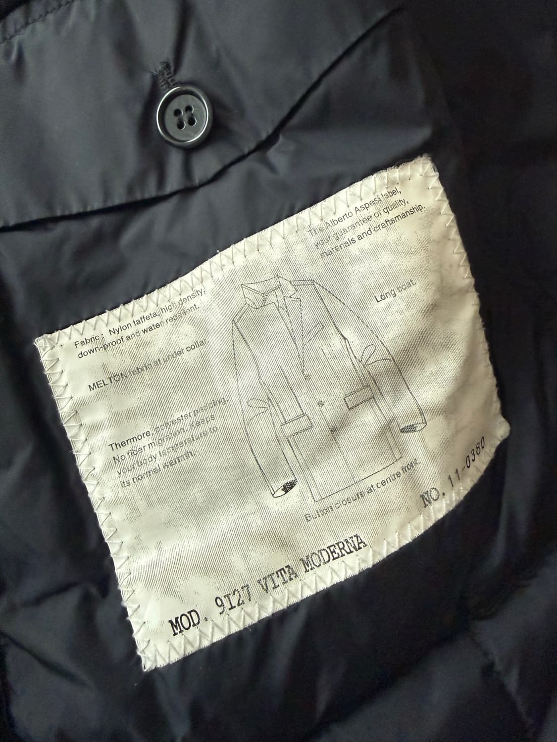 아스페시 네이비 패딩코트 상품이미지4