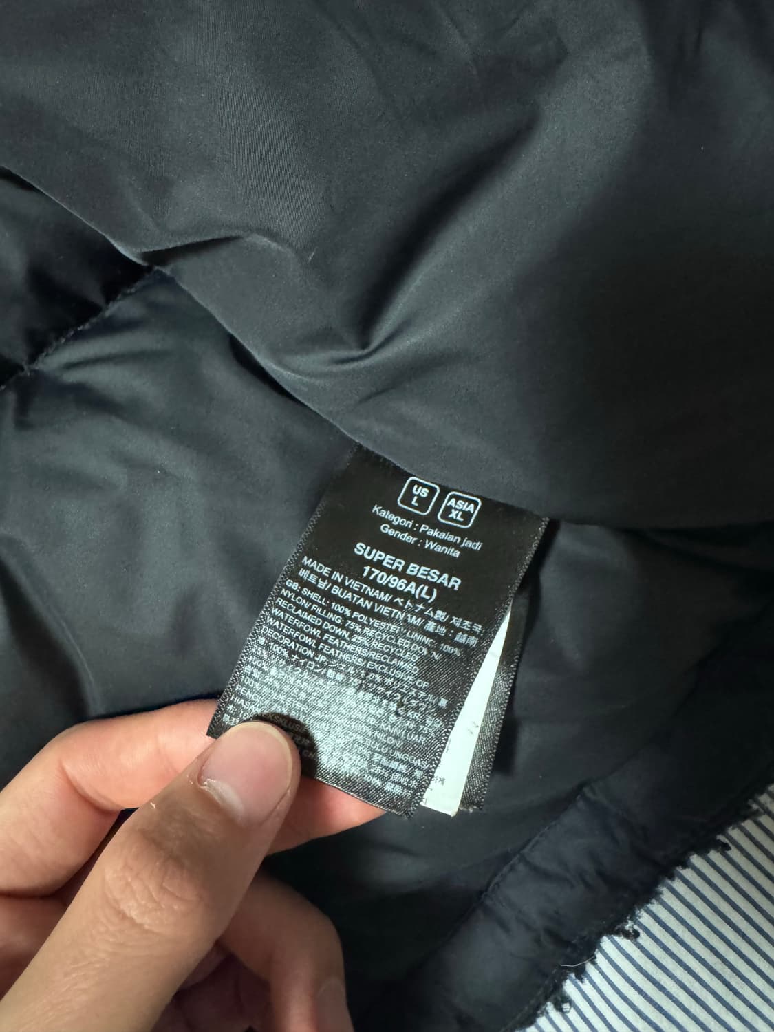 W 노스페이스 쉐르파 뽀글이 눕시 자켓 블랙 상품이미지10