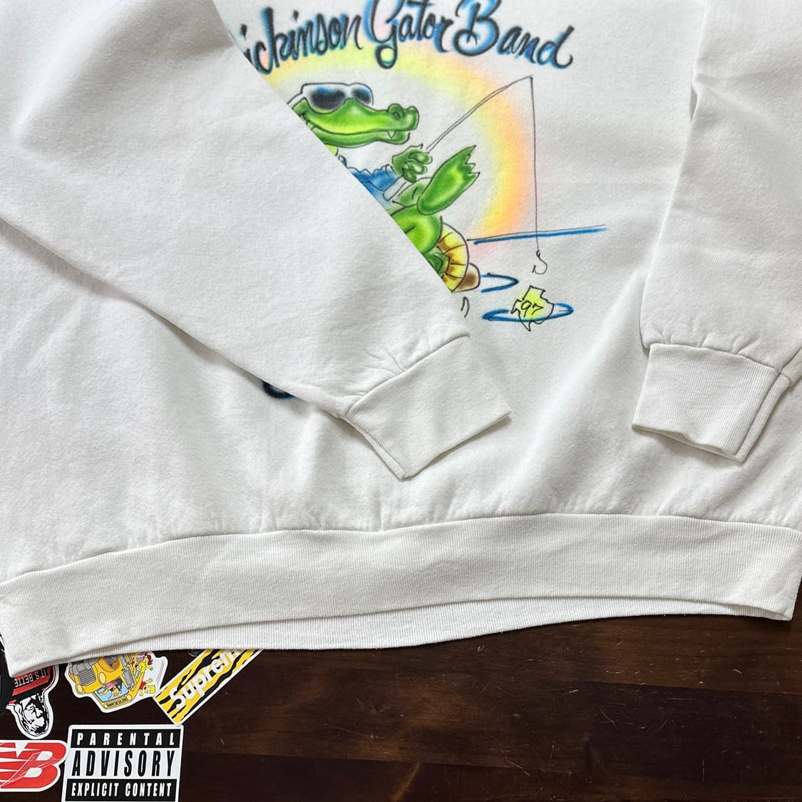 90s FOTL Fishing Crocodile 빈티지 스웻셔츠 XL 상품이미지4