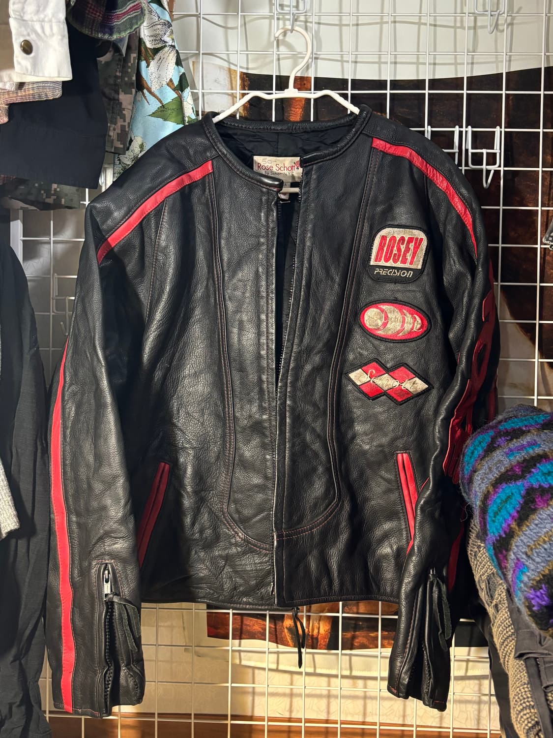 Rose Schott NYC 레이싱 레더 자켓 XL 상품이미지3