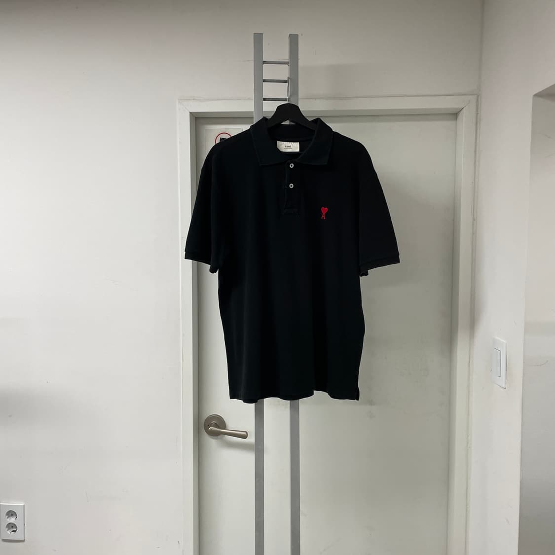 AMI 아미 PK 반팔 카라티 블랙 XL 상품이미지1