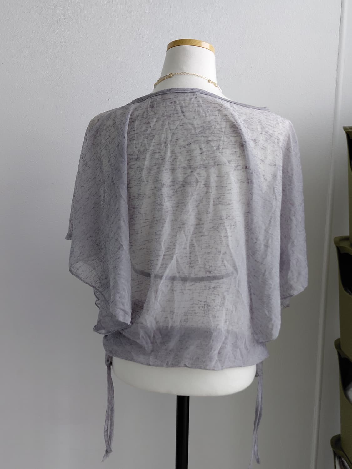 [빈티지] 여성 루즈핏 블라우스 그레이 상품이미지2