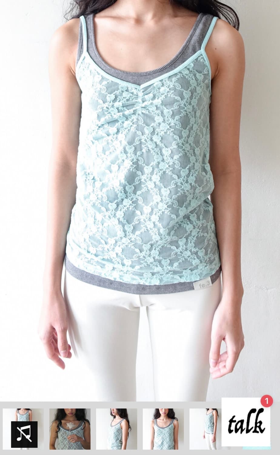 샵페어리 lace sleeveless (mint)  상품이미지1