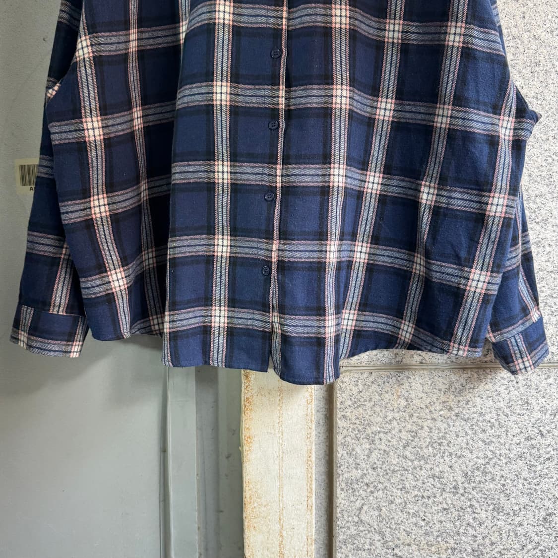 VTG 블루 체크 패턴 셔츠 상품이미지5