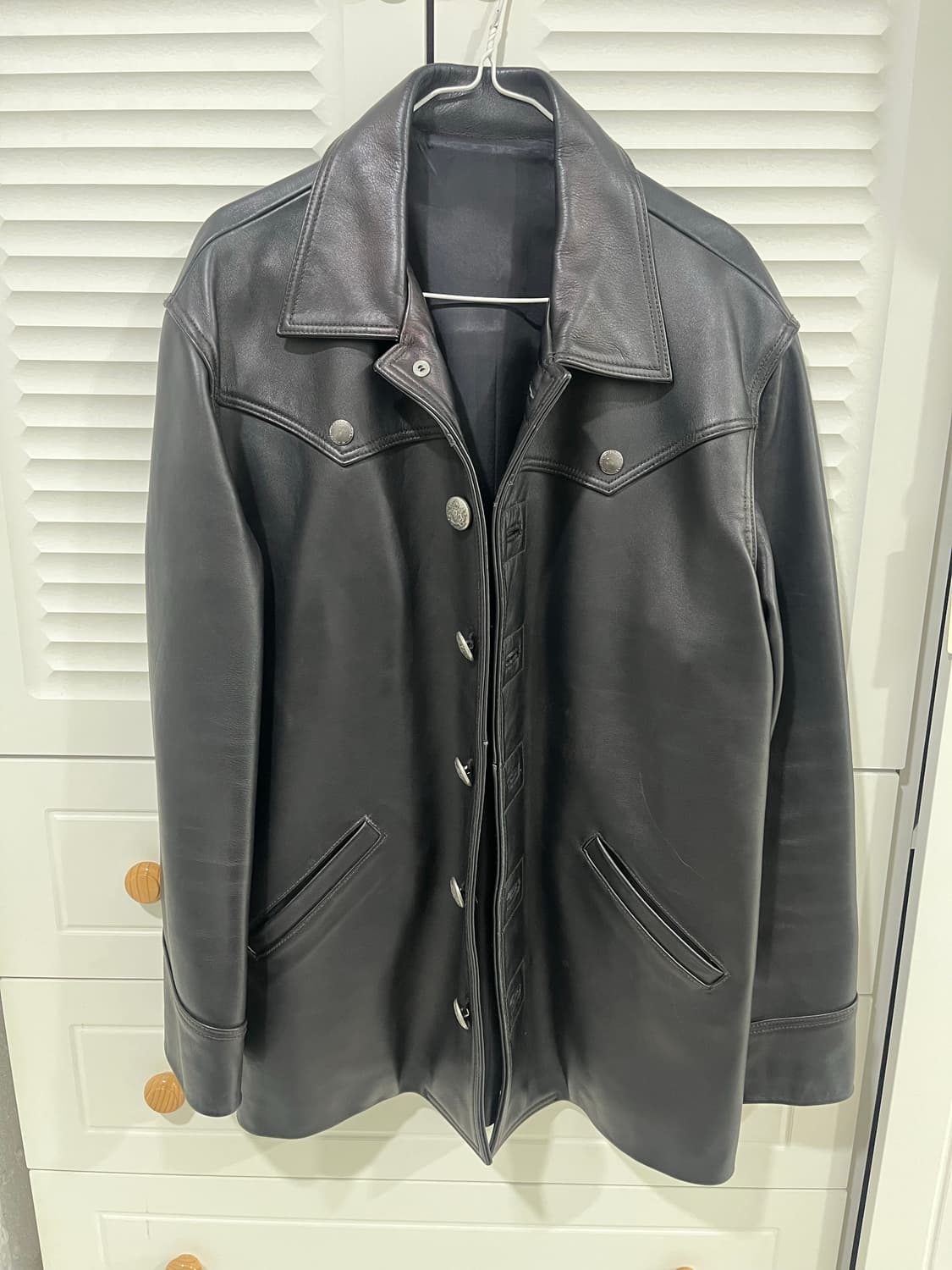 빈티지 웨스턴 요크 카우레더 코트 100사이즈 상품이미지1