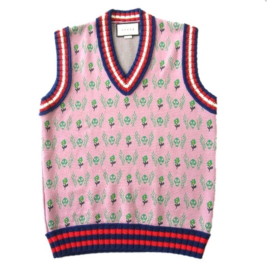 구찌 GUCCI SKULL AND FLOWER JACQUARD WOOL  상품이미지2