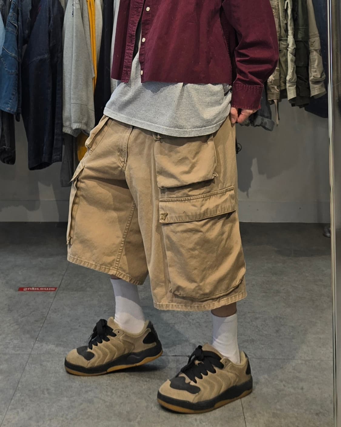 90's LEVI'S KHAKIS SILVER TAB  카고 버뮤다팬츠 상품이미지4