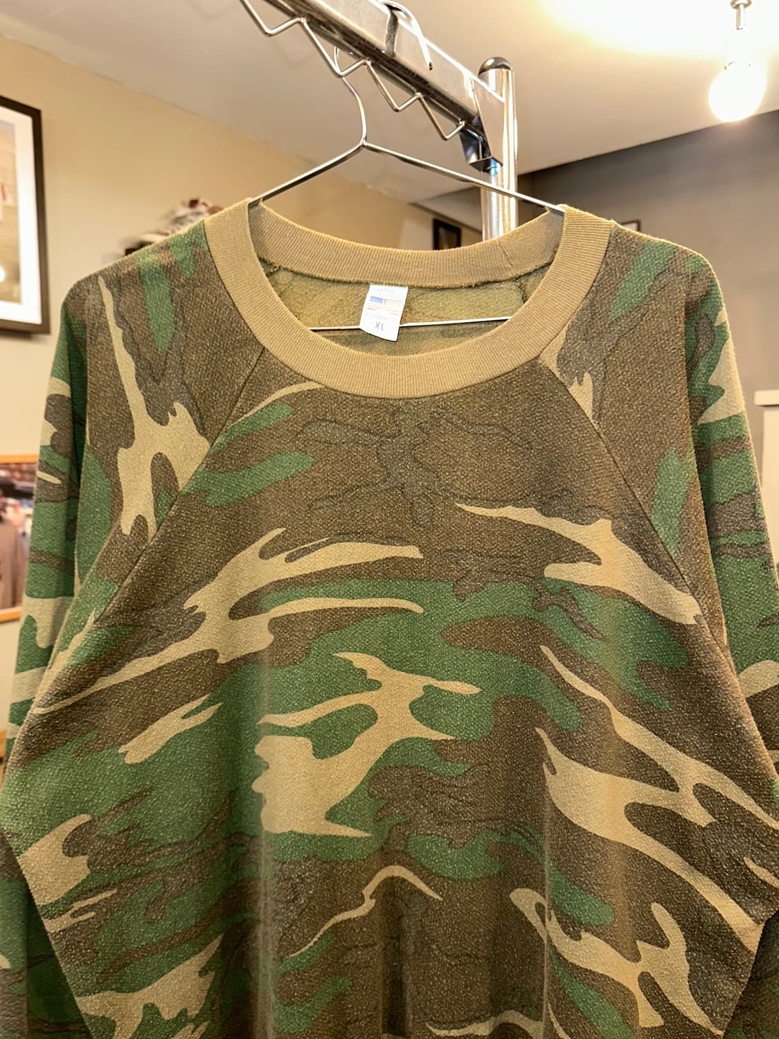 90’s American camo pattern faded sweat 상품이미지5