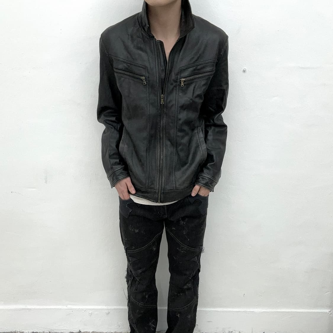 carving rider leather jacket  상품이미지2