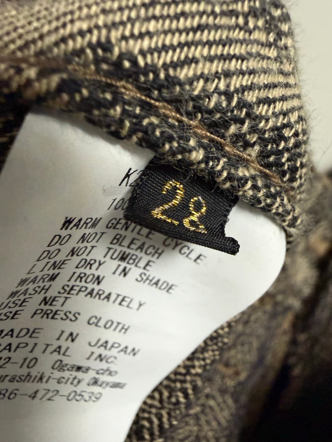 KAPITAL 맥파이 데님 APRON 28사이즈 상품이미지4