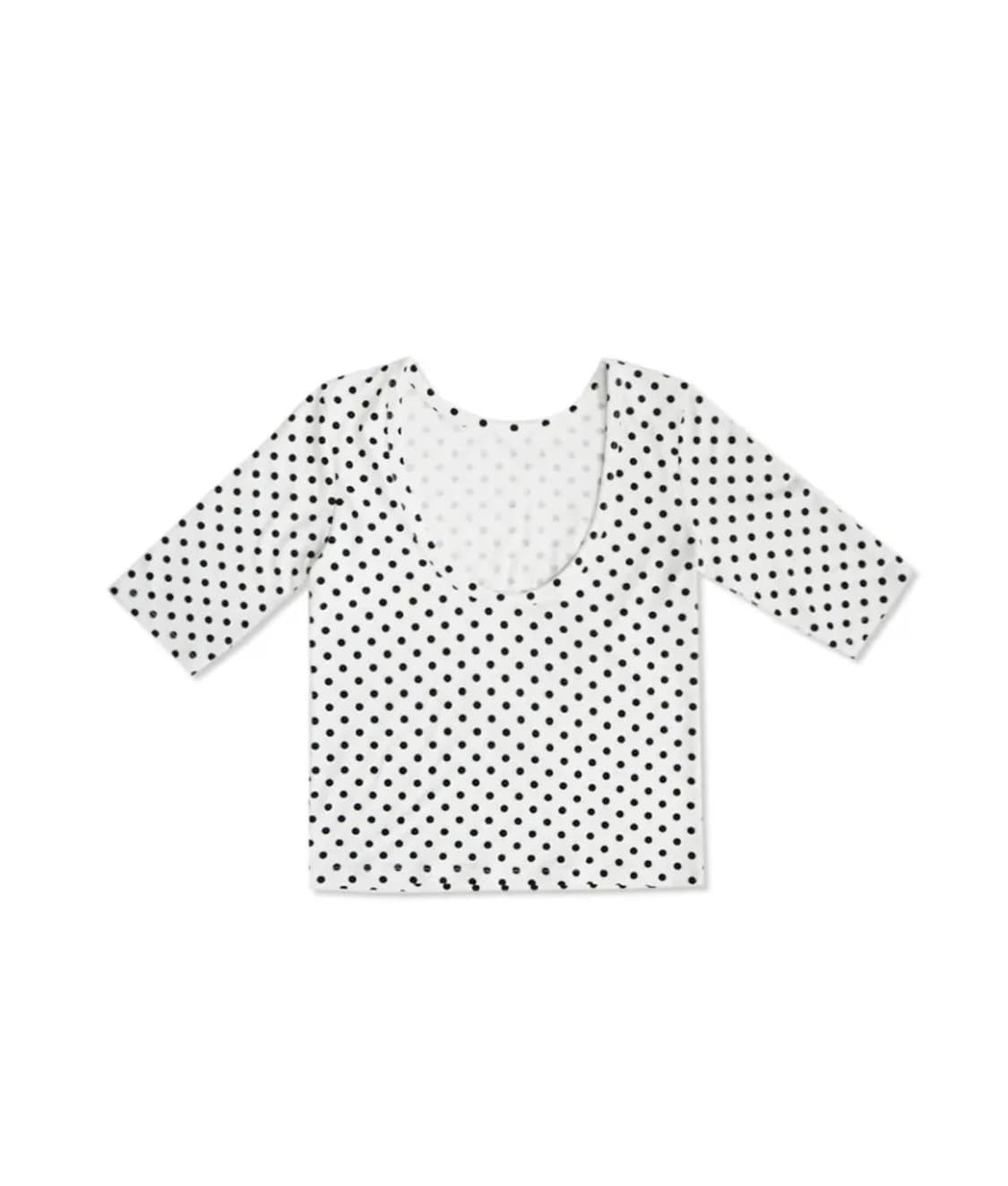 위드아웃썸머 백 스쿱 티셔츠 (도트) 상품이미지3