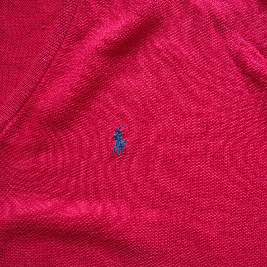 80s [영국산] 폴로 랄프로렌 울 니트 XL 브이넥 빅스트라이프 상품이미지3