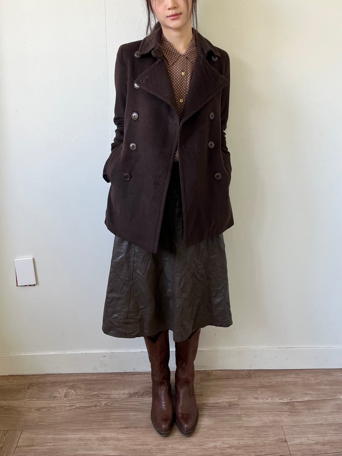 theory 초코브라운 캐시미어 더블 코트 상품이미지8