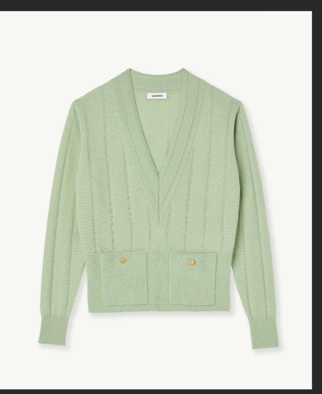 (정품) 산드로 V넥 니트 스웨터  캐시미어니트 23년 상품이미지1