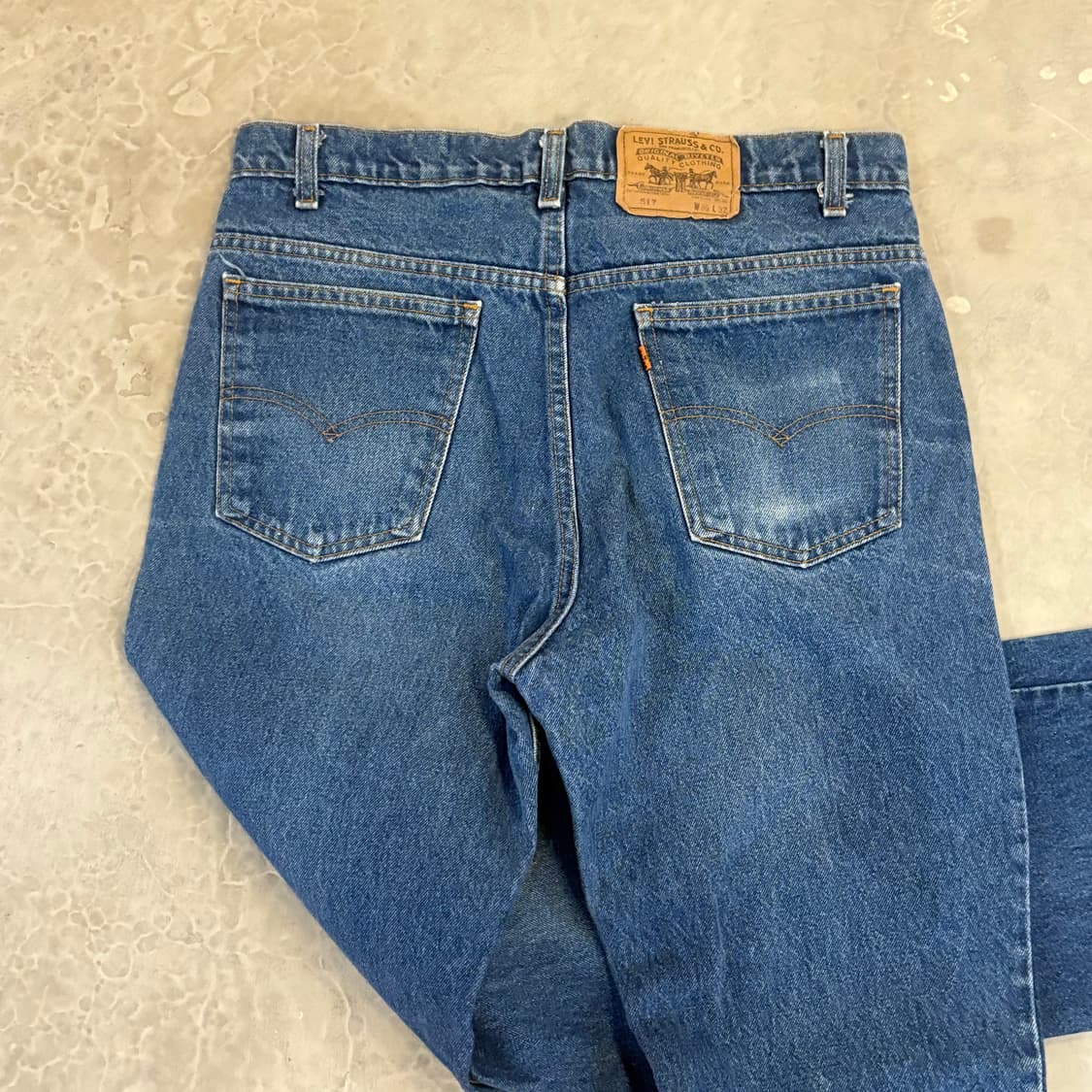[36/32] 90s USA🇺🇸 리바이스 517 오렌지탭 중청 데님 상품이미지4
