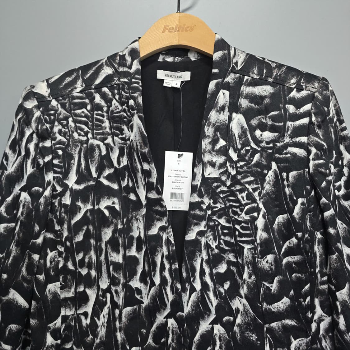 새제품)헬무트랑(Helmut Lang) 린넨 블렌드 패턴 롱자켓 4 상품이미지3