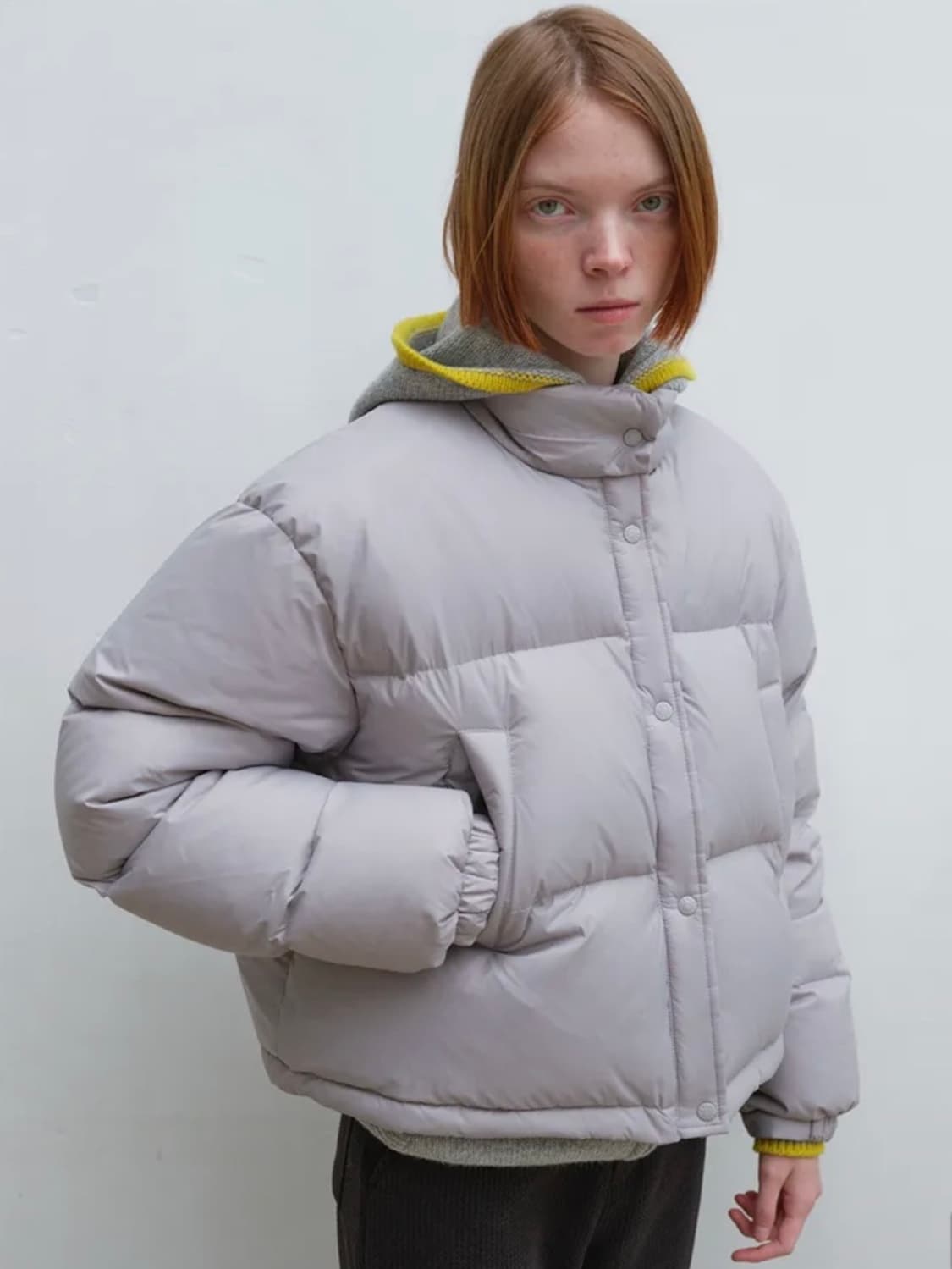 엔조블루스 숏 패딩 자켓 (Lavender Grey) 상품이미지1