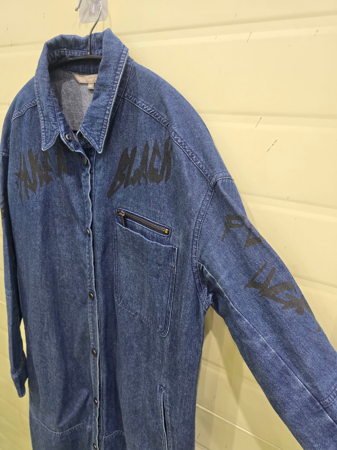 VOV 데님 롱 셔츠 원피스 상품이미지4