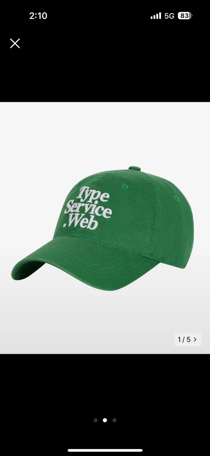 (새상품) 타입 서비스 Typeservice 볼 캡 모자 상품이미지3