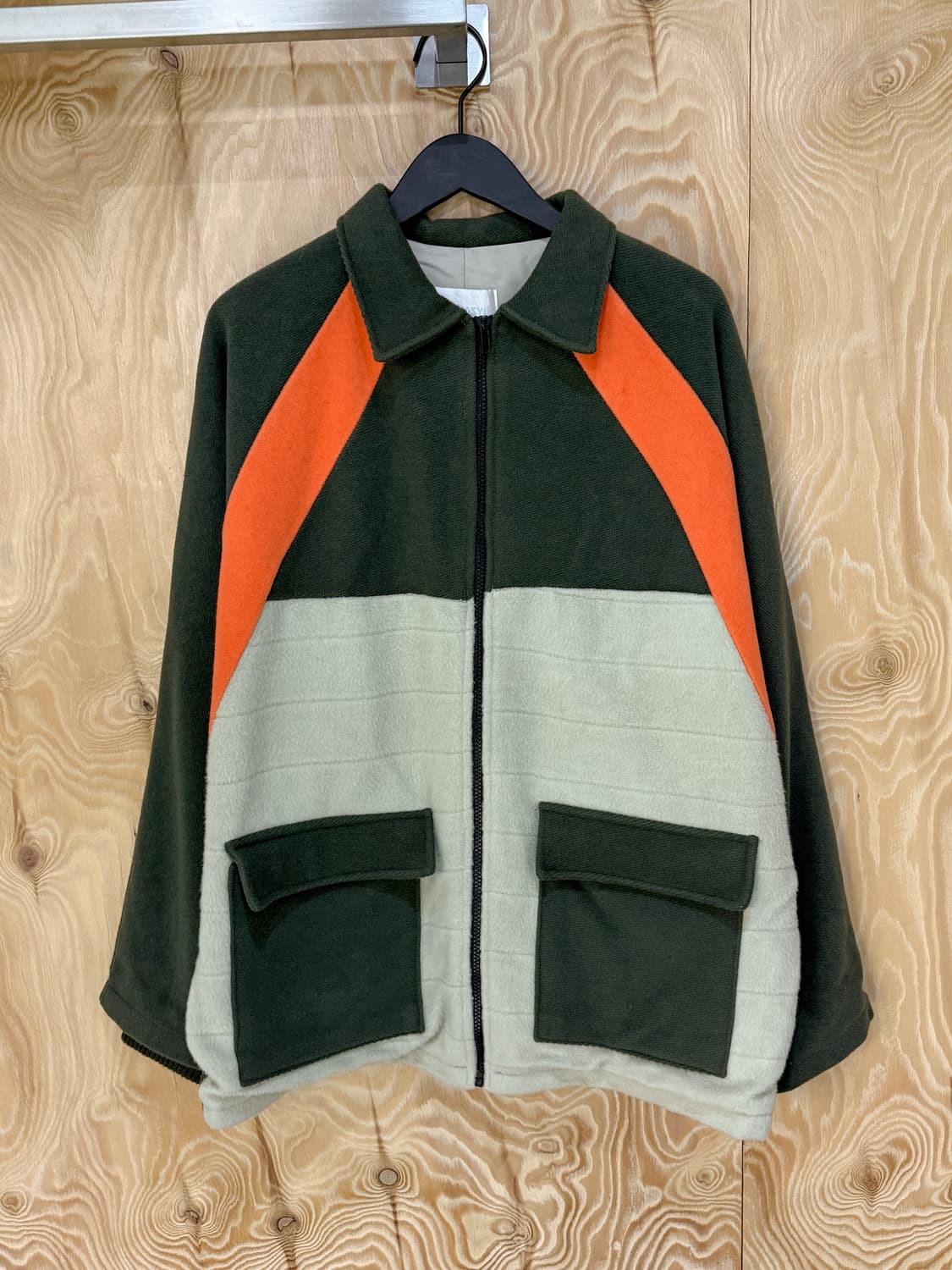 코스모슈 컬러블락 플리스 집 자켓 상품이미지2