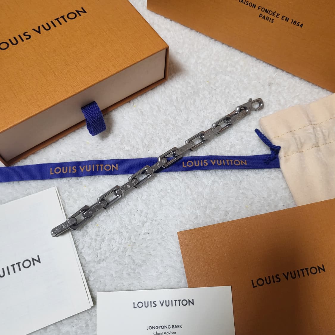 [풀구성] M / 루이비통 버질아블로 모노그램 체인 팔찌  상품이미지2