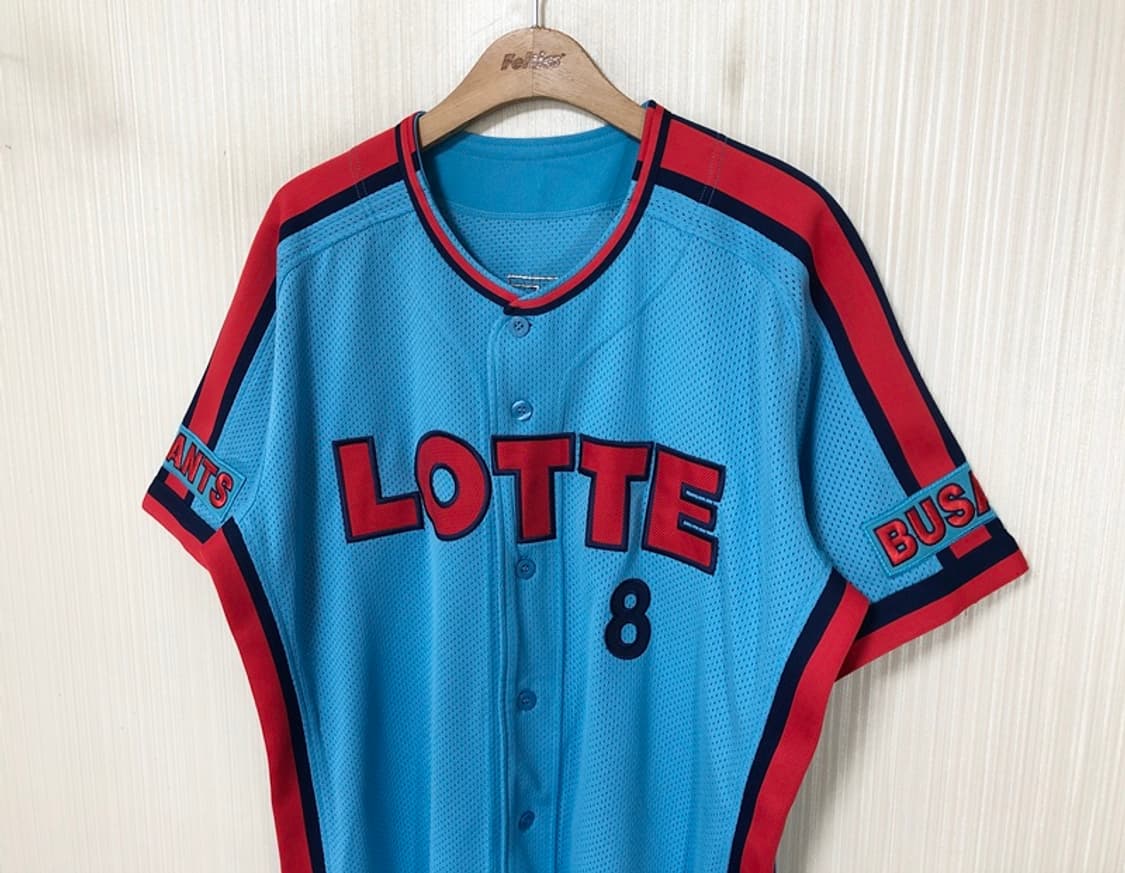 KBO 카멜레온어센틱 롯데자이언츠 챔피언 원정유니폼 110 #8 전준우 상품이미지5